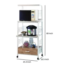 Commodious Kitchen Shelf On Casters White - Benzara 7 Commodious Kitchen Shelf On Casters White - Benzara -Home Style Deals Store GUEST 75338f13 3dfc 4c6a 8051 b1f17ea4fa27