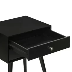 HOMCOM Modern Nightstand With 2 Pull Out Drawers, Side End Table With Display Tabletop And Solid Acacia Legs -Home Style Deals Store GUEST 763794dd 4959 4cdf 965a f5c44feadba3