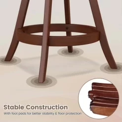 Costway Set Of 2 Bar Stools Swivel Counter Height Chairs With Footrest For Kitchen -Home Style Deals Store GUEST 76761d12 f86a 4db2 b337 425b355fda99