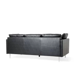 Brockbank Modern Faux Leather 3 Seater Sofa With Pillows - Christopher Knight Home -Home Style Deals Store GUEST 7697b0ff 40d9 4baf bb96 915a99c5566e