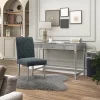 2pc Singger Writing Desk With Chair Gray - HOMES: Inside + Out