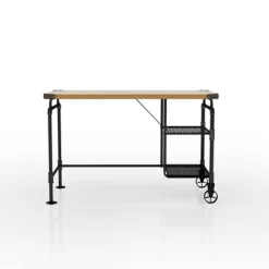 47" Lidden Industrial Computer Desk Antique Black - MiBasics -Home Style Deals Store GUEST 77651a6c 8e89 44c9 9676 61daee0ea608