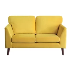 Tolley Velvet Loveseat In Yellow - Lexicon -Home Style Deals Store GUEST 78084feb 5523 4614 91fb cbe32b76ee90