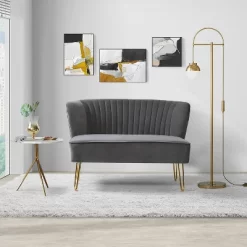 Ainhoa 45" Contemporary Solid And Manufactured Wooden Frame Loveseat | ARTFUL LIVING DESIGN -Home Style Deals Store GUEST 78d54ffa 95fd 4bef 9983 b9dfed7184a2