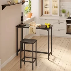 ODK 39 Inch Rectangular Modern Bar Height Narrow Pub, Kitchen, And Dining Table With Metal Legs, Easy To Clean Top, And Fast Assembly, Black -Home Style Deals Store GUEST 799ebfd6 178d 41fb 9113 538a55b108eb