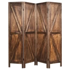 Costway 4Panels Folding Wooden Divider W/ V-shaped Design 5.6Ft Tall -Home Style Deals Store GUEST 7a1790b3 f728 4211 b615 0e0283dcba88