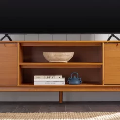 Solid Wood Mid-Century Modern TV Stand For TVs Up To 80" - Saracina Home -Home Style Deals Store GUEST 7b8f78dc b7ab 4f0a bbb2 79db23e31b3a