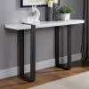 Druse Sofa Table With U-Shaped Legs White/Black - MiBasics