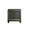 Faris 2 Drawer Nightstand Black - Picket House Furnishings