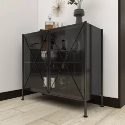 Industrial Metal Cabinet Black - Olivia & May -Home Style Deals Store GUEST 7d2f6bed 73bf 4ac6 96a4 2b2345035236