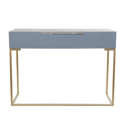 Contemporary Wood Console Table Dressing Table Desk With Mirror And Stool Set - Olivia & May 7 Contemporary Wood Console Table Dressing Table Desk With Mirror And Stool Set - Olivia & May - Image 7