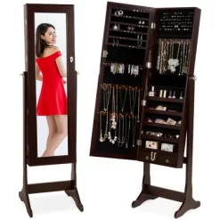 Best Choice Products 6-Tier Standing Mirror Lockable Storage Organizer Cabinet Armoire W/ Velvet Interior -Home Style Deals Store GUEST 7d9fbfd4 f797 4049 ac6a a7a55f859f25