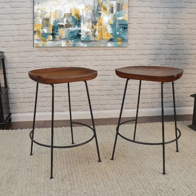 Set Of 2 24.5" Bryson Counter Height Barstools - Carolina Chair & Table 1 Set Of 2 24.5" Bryson Counter Height Barstools - Carolina Chair & Table