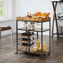 Costway 3-Tier Rolling Kitchen Cart Utility Trolley W/ Wine Bottle Rack 10 Costway 3-Tier Rolling Kitchen Cart Utility Trolley W/ Wine Bottle Rack -Home Style Deals Store GUEST 7e255d3b 5765 4e57 8866 a7a87109bc49