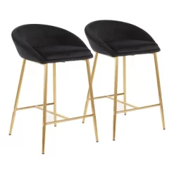 Set Of 2 26" Matisse Glam Counter Height Barstools - LumiSource -Home Style Deals Store GUEST 7ef32cab ee80 41cd 8a08 52c7dc86a44a