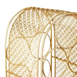 Twine Trellis Wine Rack, Holds 7 Bottles, Gold Countertop Wine Storage, Cast Iron -Home Style Deals Store GUEST 7fd24c0d a146 41a4 b7a6 a7c585edf1c3