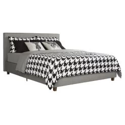 Full Melrose Upholstered Bed Gray - Room & Joy