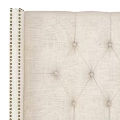 Louis Diamond Tufted Wingback Linen Bed - Skyline Furniture -Home Style Deals Store GUEST 835019c4 351a 44d2 a7dd 04c68114396d