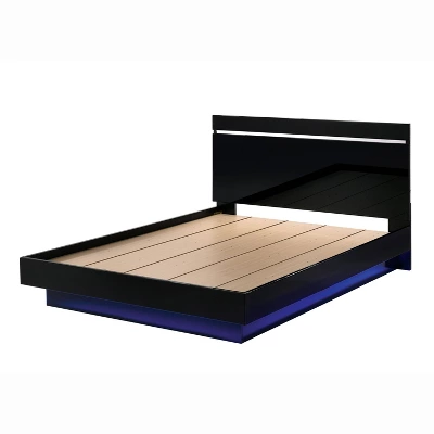 5pc Cavatao Bedroom Set With Led Light Black/Chrome - MiBasics 2 5pc Cavatao Bedroom Set With Led Light Black/Chrome - MiBasics - Image 2