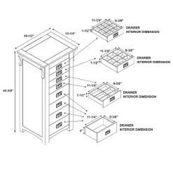 Delia Jewelry Armoire Brown - Powell Company -Home Style Deals Store GUEST 83671e5f f20a 4898 93ee 3b153b1c74be