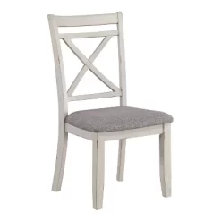 6pc Arga Solid Wood Dining Set Gray/Antique White - HOMES: Inside + Out -Home Style Deals Store GUEST 839bd429 d6e7 4d0e bf61 10b205dae3e9