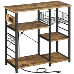 Yaheetech Vintage Kitchen Island Baker's Rack With Power Outlet Utility Microwave Stand 13 Yaheetech Vintage Kitchen Island Baker's Rack With Power Outlet Utility Microwave Stand -Home Style Deals Store GUEST 854a9814 926a 46cb b221 f970278fd6df