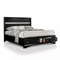 2pc Queen Whether By Bed With Nightstand Black - MiBasics -Home Style Deals Store GUEST 862430b6 4ea4 4877 97f1 6c18193e921c