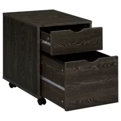 Noorvik 7 Drawer Writing Desk Set With 2 File Cabinets Dark Oak - Coaster