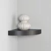 11.8" Floating Corner Shelf Wall Mounted Espresso - Inplace