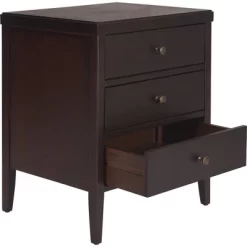 Finley Solid Wood 3 Drawer Nightstand - ClickDecor -Home Style Deals Store GUEST 8a06a5f5 8955 42d2 89b0 a858443a9adc