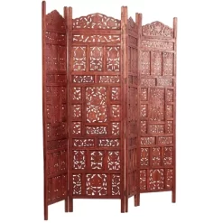 Traditional Wood Room Divider Screen Red - Olivia & May -Home Style Deals Store GUEST 8a161d66 1ae7 4bc7 91a3 8daa59218886