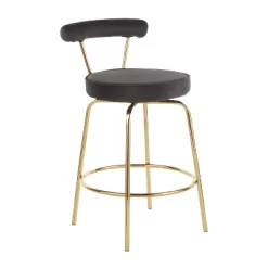 Set Of 2 Rhonda Glam Counter Height Barstools - LumiSource