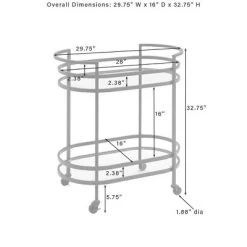 Bailey Bar Cart Matte Black - Crosley -Home Style Deals Store GUEST 8a3e0cd3 bf1d 4a5e 9abd b73f70496c4d