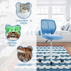 Costway Office Task Desk Armless Chair Adjustable Mid Back Swivel Study Chair RoseBlueTurquoisePurple -Home Style Deals Store GUEST 8a79d9c6 7fa5 4539 9e15 df97e3f2dd60