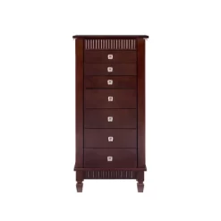 Tierra Contemporary Jewelry Armoire Merlot Brown - Powell Company -Home Style Deals Store GUEST 8b5057ec b161 4189 8f6f a32bf7a39627