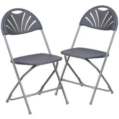 Flash Furniture 2 Pack HERCULES Series 650 Lb. Capacity Plastic Fan Back Folding Chair -Home Style Deals Store GUEST 8ba4184d 985c 41b7 b1a8 43597af63fd4