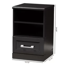Odelia Modern And Contemporary Finished 1 Drawer Nightstand Dark Brown - Baxton Studio -Home Style Deals Store GUEST 8bafdac2 ce33 4d4f 9641 1b40b2b74f87
