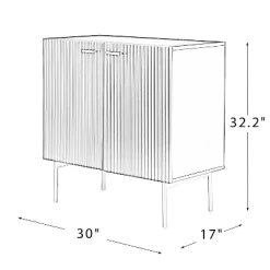 Knossos 30" Tall 2-Door Accent Storage Cabinet With Metal Legs | KARAT HOME -Home Style Deals Store GUEST 8d49651e d762 4d06 ada8 e93ccfcc05b3