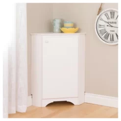 Elite Corner Storage Cabinet - White - Prepac