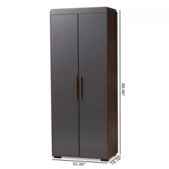 7 Shelf Wardrobe Rikke Two-Tone Wood Storage Cabinet Brown - Baxton Studio -Home Style Deals Store GUEST 9075e8c7 f560 4ee0 8193 eba7ca0d8083