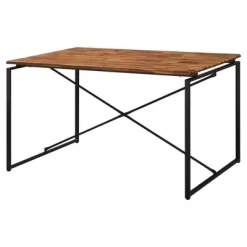 48" Jurgen Dining Table Oak/Black - Acme Furniture