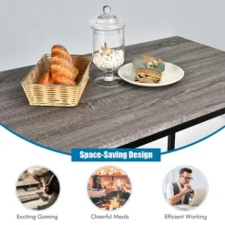 Costway 3 Piece Counter Height Dining Bar Table Set W/2 Stools&3 Storage Shelves -Home Style Deals Store GUEST 90e9de23 b5ef 4e61 b54d 93fe335b8901