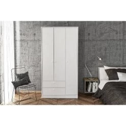 Denmark 3 Door And 2 Drawer Wardrobe White - Polifurniture -Home Style Deals Store GUEST 911a0376 1470 4061 b90b 71150e34235f