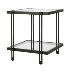 Metal Side Table In Black - Henn&Hart -Home Style Deals Store GUEST 91792c16 fb23 4d8d ad3c db53a5d3f962