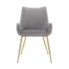 Avery Fabric/Metal Dining Room Chair Gray - Armen Living