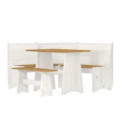 Cottonwood Wood L - Shaped Dining Nook White/Honey - Hillsdale Furniture -Home Style Deals Store GUEST 9205f7b5 6c19 4469 b69b db1b47473da1