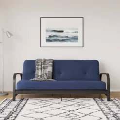 Full Axton Metal Arm Futon Frame With Mattress - Room & Joy -Home Style Deals Store GUEST 9266b347 bba4 4602 b874 619958f3afe5