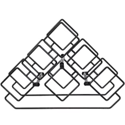 Sunnydaze Decor Sunnydaze Modern 6-Bottle Triangular Wine Rack - Indoor Steel Wire Tabletop Accent - Black -Home Style Deals Store GUEST 92fa8784 0020 4d14 86a4 6b41c00a40e2