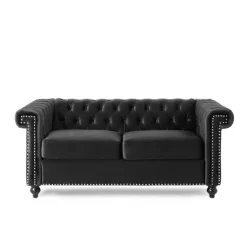 Brinkhaven Modern Glam Tufted Velvet Loveseat With Nailhead Trim - Christopher Knight Home 18 Brinkhaven Modern Glam Tufted Velvet Loveseat With Nailhead Trim - Christopher Knight Home -Home Style Deals Store GUEST 931465da fe47 42fe 9be8 4ce9dca19648