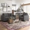 2pc Georgia Fabric Loveseat And Accent Chair Set Gray - CorLiving